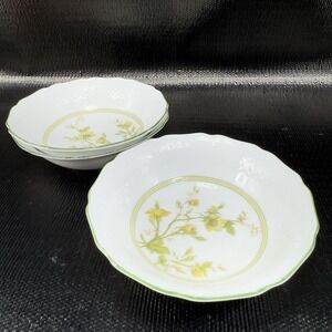AK Kaiser Germany Porcelain Dish Bowl 5inch Bowls Dishes Yellow Flowers Set 3